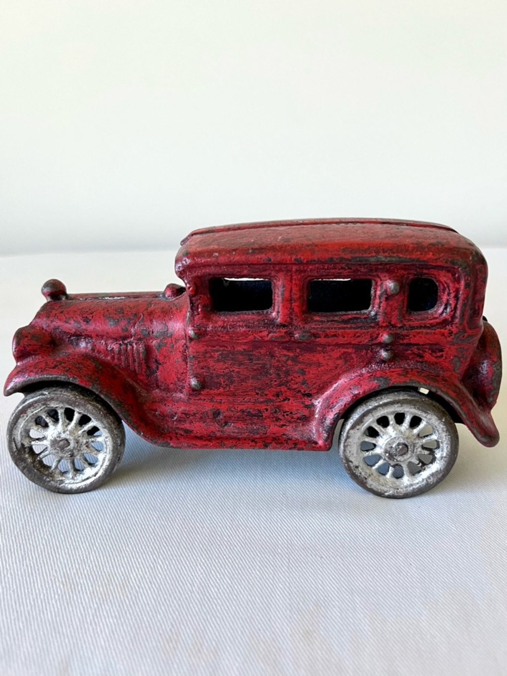 Antique / Vintage 6" Cast Iron Toy Car Sedan Coupe Touring